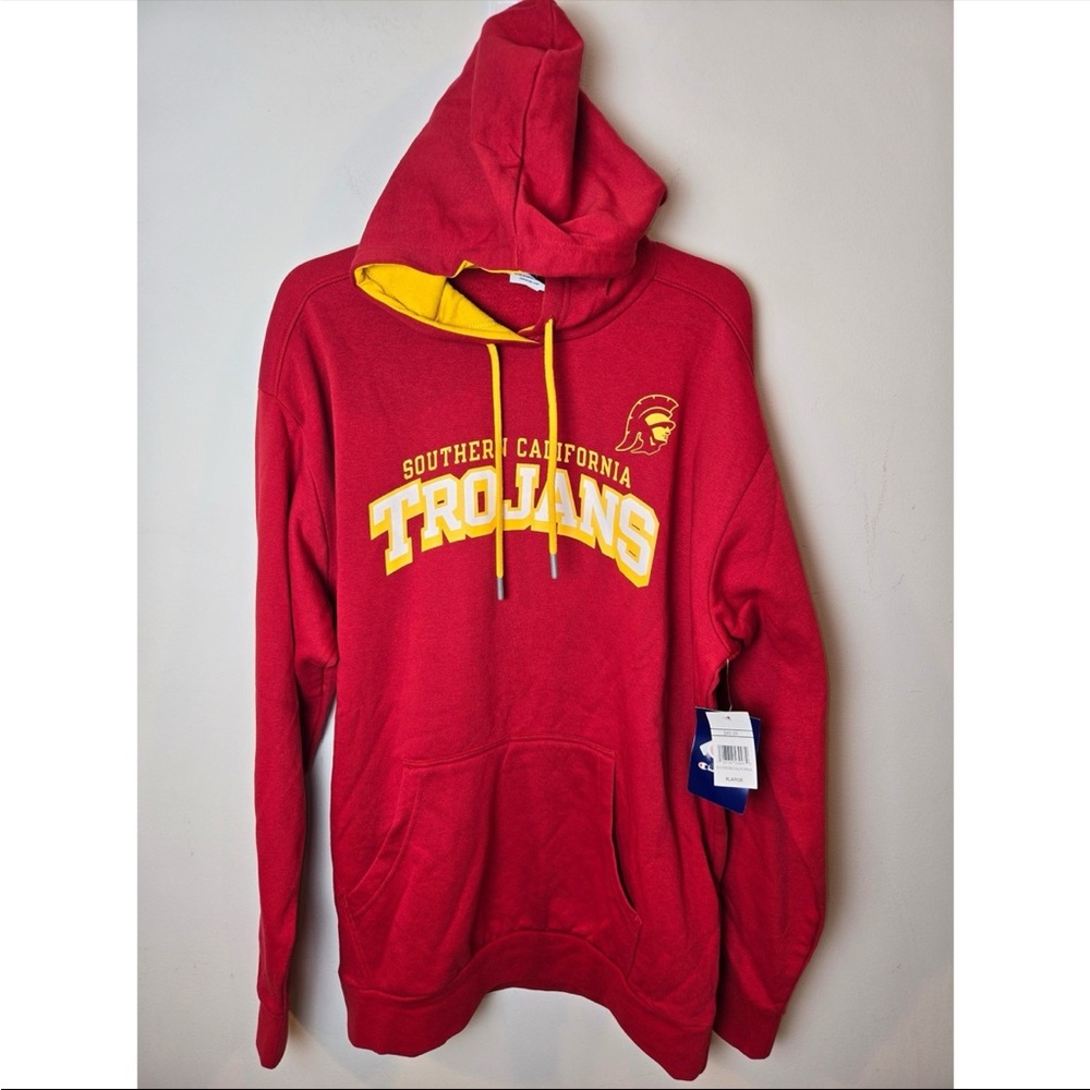 USC Trojans Men's Champion Hoodie Red and Yellow XL